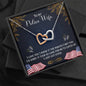 Police Wife Gift From Husband Interlocking Hearts Necklace Pendant Message Box