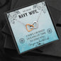 Navy Wife Gift From Husband Interlocking Hearts Necklace Pendant Message Box