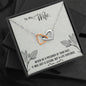 Wife Husband Interlocking Hearts Pendant Necklace Inspirational Message Box Gift