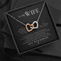 Wife From Husband Interlocking Hearts Message Box Necklace Pendant Gift