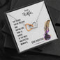 Wife From Husband Interlocking Hearts Pendant Necklace Message Box Gift