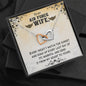 Air Force Wife Military Interlocking Hearts Necklace Pendant Women Message Box