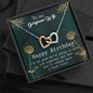 Gorgeous Wife Birthday Interlocking Hearts Necklace Pendant Message Box Gift