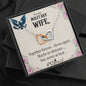 Military Wife Gift From Husband Interlocking Hearts Necklace Pendant Message Box