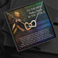 Best Police Wife Gift Husband Interlocking Hearts Necklace Pendant Message Box
