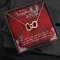 Firefighter Wife From Husband Interlocking Hearts Necklace Pendant Message Box