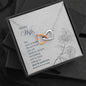 Wife From Husband Interlocking Hearts Message Box Pendant Necklace Gift