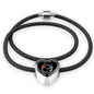 When A Butterfly Appears In My Yard It's A Visitor From Heaven Woven Double-Braided Real-Leather Charm Bracelet