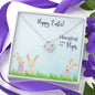 Easter Friend Daughter Love Knot Necklace Pendant Women Message Box Gift