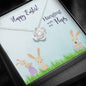 Easter Friend Daughter Love Knot Necklace Pendant Women Message Box Gift