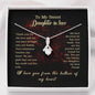Daughter in law Heart Jewelry Necklace Pendant Women Message Box Gift