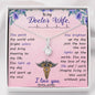 Doctor Wife From Husband Jewelry Necklace Pendant Women Message Box Gift