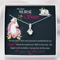 Nurse Sister Gift Jewelry Pendant Necklace Women Message Box
