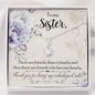 Sister Heart Necklace Pendant Jewelry Women Message Box Gift