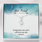 Best Friend Heart Jewelry Pendant Necklace Women Message Box Gift