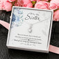 Sister Heart Jewelry Necklace Pendant Women Message Box Gift