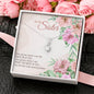 Sister Flower Heart Jewelry Pendant Necklace Women Message Box Gift
