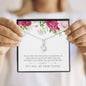 Sister Flower Heart Jewelry Necklace Pendant Women Message Box Gift