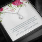 Sister Flower Heart Jewelry Necklace Pendant Women Message Box Gift