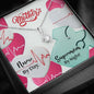 Nurse Mom Supermom Mother Heart Jewelry Necklace Pendant Women Message Box Gift