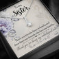 Sister Heart Necklace Pendant Jewelry Women Message Box Gift