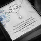 Sister Heart Jewelry Necklace Pendant Women Message Box Gift