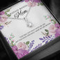 Bonus Mom Heart Jewelry Mother’s Day Necklace Pendant Women Message Box