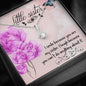 Little Sister Heart Jewelry Necklace Pendant Women Message Box Gift