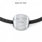 When A Butterfly Appears In My Yard It's A Visitor From Heaven Woven Double-Braided Real-Leather Charm Bracelet (Circle)