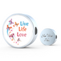 Live Life Love Woven Double-Braided Real-Leather Charm Bracelet (Circle) - Freedom Look