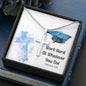 Cross Engraving Pendant Jewelry Necklace Women Men Chain Graduation Gift