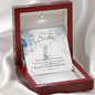 Sister Heart Jewelry Necklace Pendant Women Message Box Gift