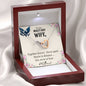 Military Wife Gift From Husband Interlocking Hearts Necklace Pendant Message Box