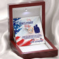 Military Wife Gift From Husband Interlocking Hearts Message Box Necklace Pendant