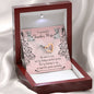 Teacher Wife Interlocking Hearts Necklace Pendant Message Box Gift