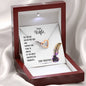 Wife From Husband Interlocking Hearts Pendant Necklace Message Box Gift
