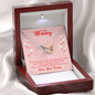 Mommy Interlocking Hearts Necklace Pendant Jewelry Women Message Box Gift