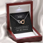 Gorgeous Wife from Husband Interlocking Hearts Pendant Necklace Message Box Gift