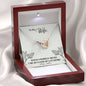 Wife Husband Interlocking Hearts Pendant Necklace Inspirational Message Box Gift