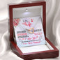 Wife Husband Interlocking Hearts Necklace Pendant Meaningful Message Box Gift