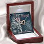 Best Army Military Wife Interlocking Hearts Necklace Pendant Message Box Gift