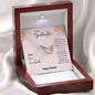 Granddaughter Interlocking Hearts Necklace Pendant Jewelry Women Message Box