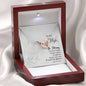 Wife Husband Interlocking Hearts Pendant Necklace Meaningful Message Box Gift