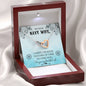Navy Wife Gift From Husband Interlocking Hearts Necklace Pendant Message Box