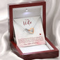 Wife Interlocking Hearts Jewelry Necklace Pendant Women Message Box Gift