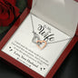Wife Gift From Husband Interlocking Hearts Message Box Pendant Necklace Gift