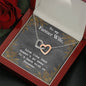 Farmer Wife Gift Interlocking Hearts Necklace Pendant Message Box Gift