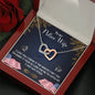Police Wife Gift From Husband Interlocking Hearts Necklace Pendant Message Box