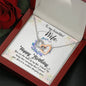 Wife Birthday Gift From Husband Interlocking Hearts Necklace Pendant Message Box