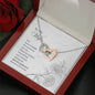 Wife From Husband Interlocking Hearts Message Box Pendant Necklace Gift
